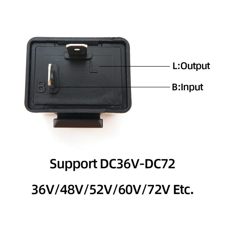 Pthene 2 PIN 32V 48V 52V 60V 72V Motorcycle Scooter LED Turn Signal Flasher Relay Frequency LED Turn Signal Indicator Flasher Light Accessories - Image 3